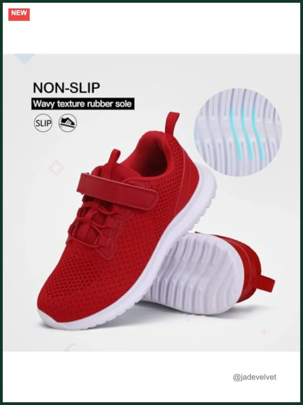 Toddler Little Kid Sneakers Lightweight Running Shoes with Hook & Loop Closure